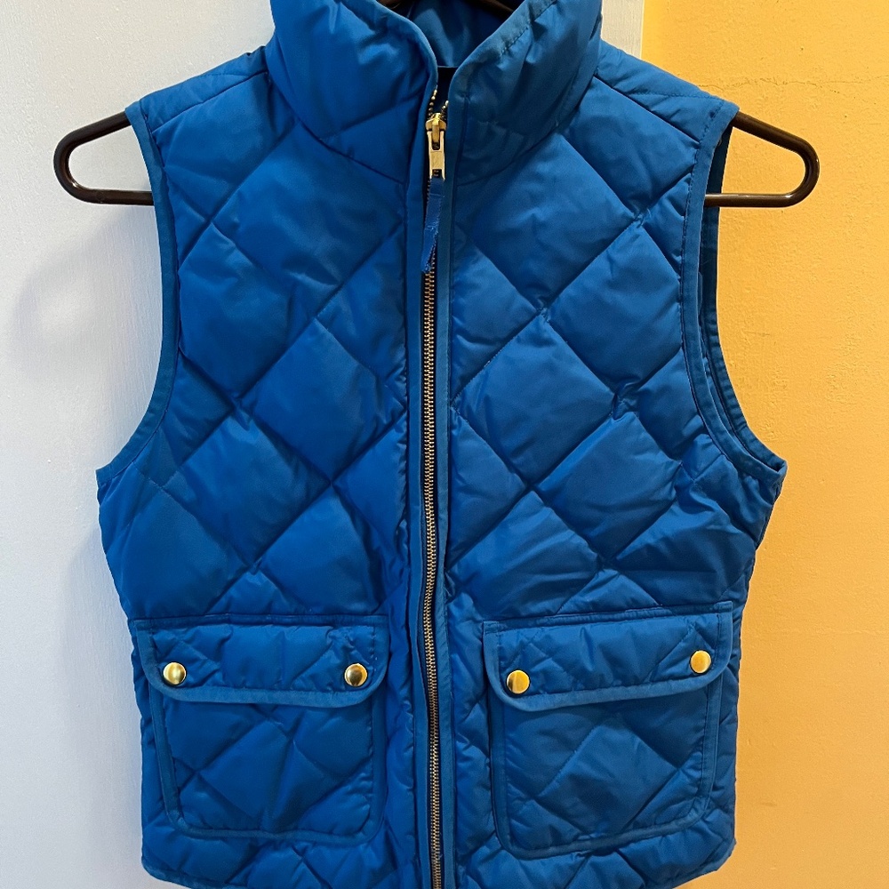 J Crew Blue Insulated Vest